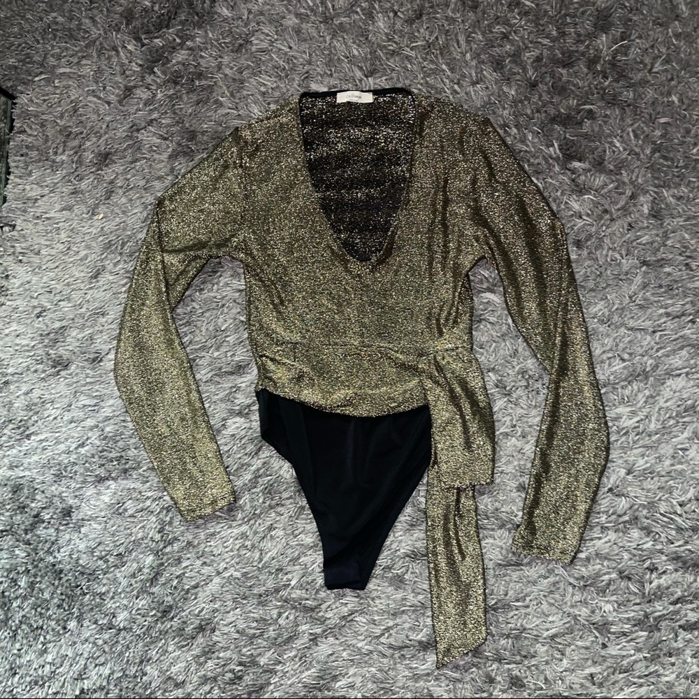 Gold shimmer bodysuit
